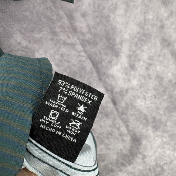 Dixxon Benny Shirt Mens XXL Green Triple Stripe Short Sleeve - Picture 5 of 6